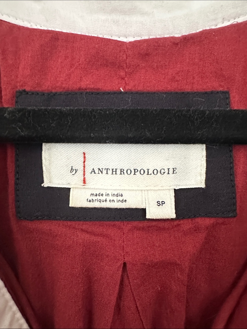 Anthropologie Embroidered Tiered Midi Dress in Deep Wine Red - Picture 2 of 7